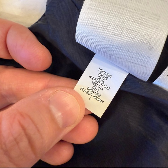 Janie and Jack Boys 3T Navy Blue Velvet Dress Vest | Holiday Formal - Picture 6 of 7